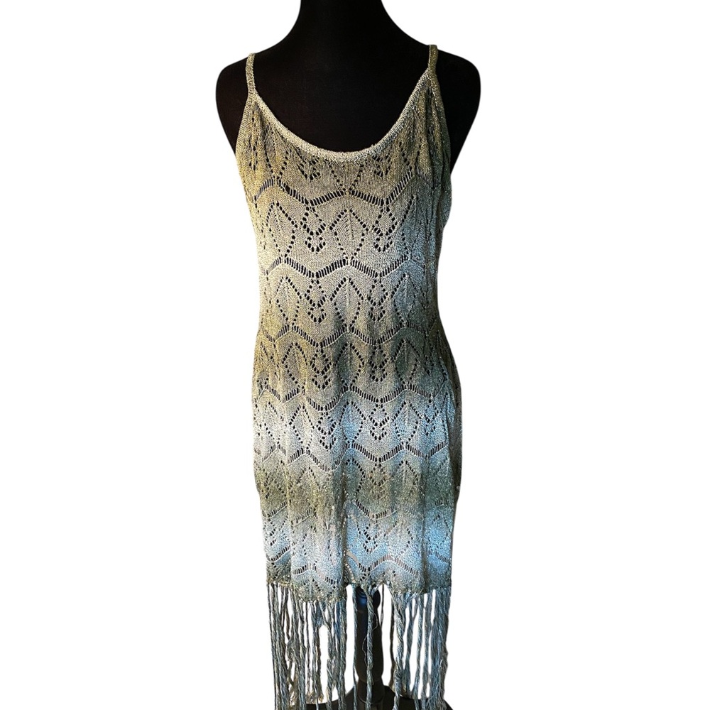 Boho Fringe Knit Dress